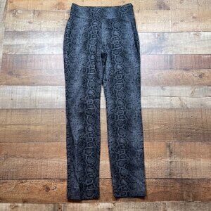 Susan Graver Black/Gray Snakeskin Skinny Pants size 4